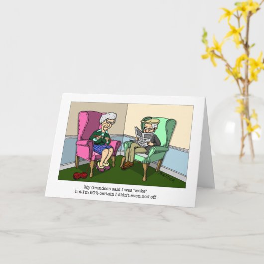 Oma-Grußkarte geweckt Karte (Gelbe Blume)