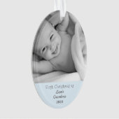 Oma GSon 1. Weihnachts Personalisierter Foto Name Ornament (Vorderseite)