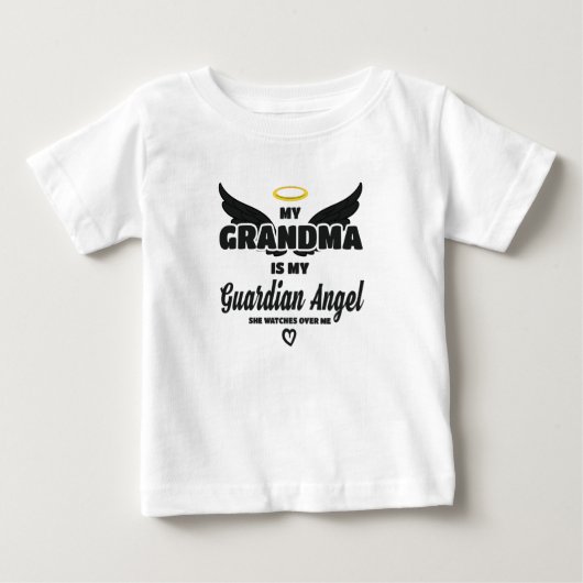 Oma Guardian Engel beobachtet mich im Gedächtnis Baby T-shirt (Vorderseite)