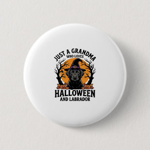 Oma Halloween Labrador Lustig Vintage_1 Button