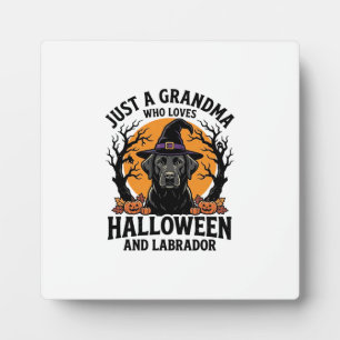 Oma Halloween Labrador Lustig Vintage_1 Fotoplatte