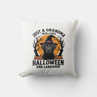 Oma Halloween Labrador Lustig Vintage_1 Kissen