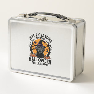 Oma Halloween Labrador Lustig Vintage_1 Metall Brotdose