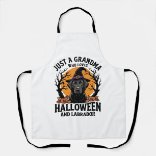 Oma Halloween Labrador Lustig Vintage_1 Schürze