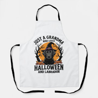 Oma Halloween Labrador Lustig Vintage_1 Schürze