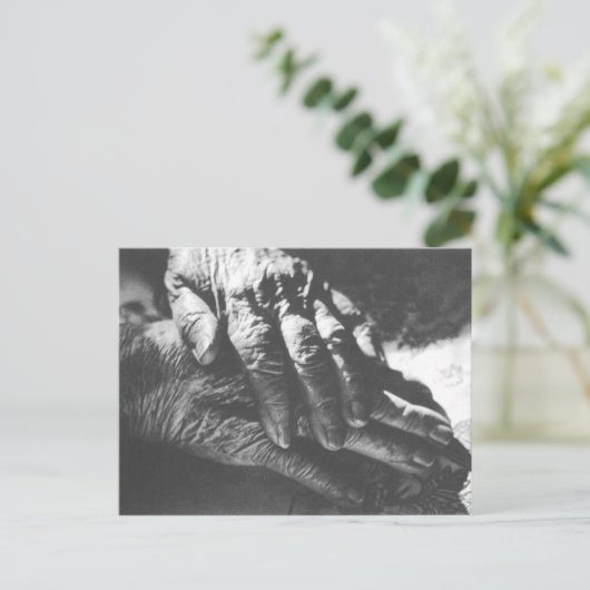 Oma Hands Postkarte (Stehend Vorderseite)