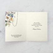 Oma Happy Birthday Floral Religious Dankeskarte (Innenseite)