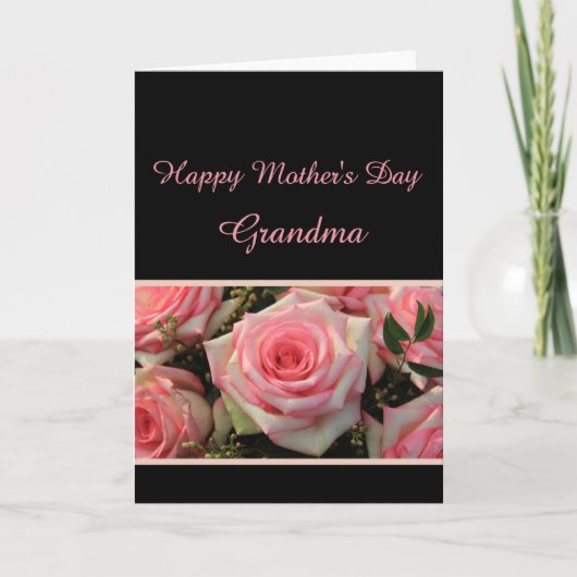 Oma Happy Mother Day Rose Card Karte (Vorderseite)