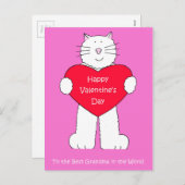 Oma Happy Valentine's Day Feiertagspostkarte (Vorne/Hinten)