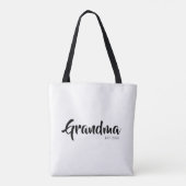 Oma hat Black White Script Geschenk gegründet Tasche (Rückseite)