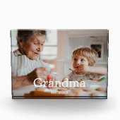 Oma hat ein modernes Fotogeschenk eingerichtet Fotoblock (Vorderseite)