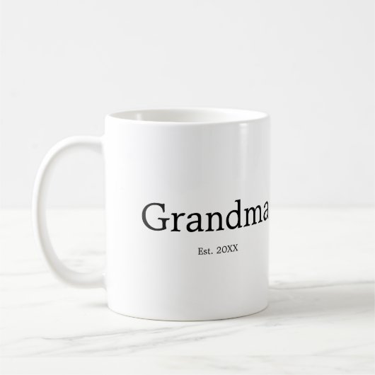 Oma hat ein neues Oma-Geschenk etabliert Kaffeetasse (Links)