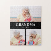 Oma hat Modern Bold 3 Foto eingerichtet Puzzle (Vertikal)
