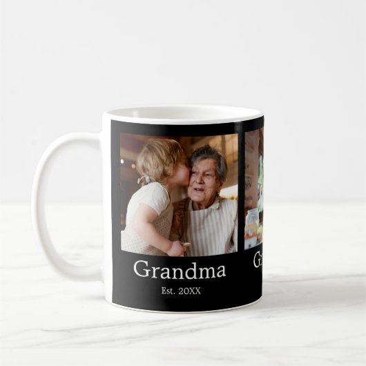 Oma hat modernes Skript 3 Foto eingerichtet Kaffeetasse (Links)
