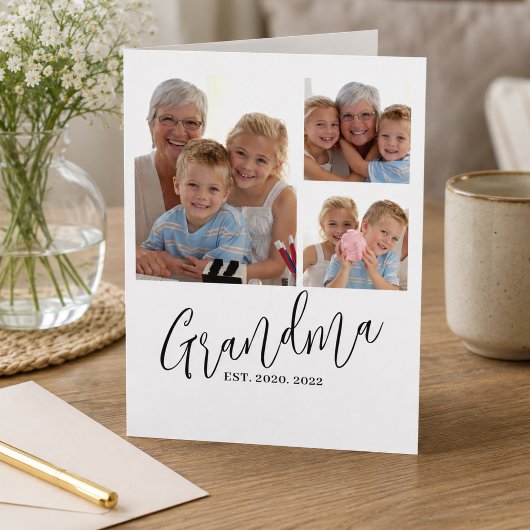 Oma hat modernes Skript 3 Foto eingerichtet Karte