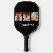 Oma hat modernes Skript 3 Foto eingerichtet Pickleball Schläger (Rückseite)