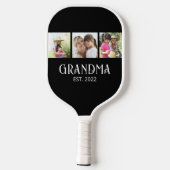 Oma hat modernes Skript 3 Foto eingerichtet Pickleball Schläger (Rückseite)