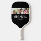 Oma hat modernes Skript 3 Foto eingerichtet Pickleball Schläger (Vorderseite)