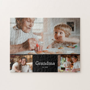 Oma hat modernes Skript 3 Foto eingerichtet Puzzle