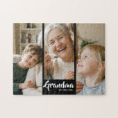 Oma hat modernes Skript 3 Foto eingerichtet Puzzle (Horizontal)