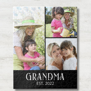 Oma hat modernes Skript 3 Foto eingerichtet Puzzle