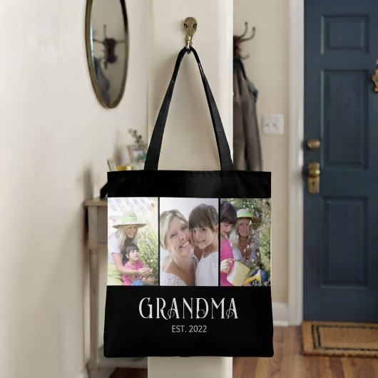 Oma hat modernes Skript 3 Foto eingerichtet Tasche