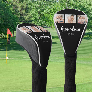 Oma hat modernes Skript 3 Foto Schwarz eingerichte Golf Headcover