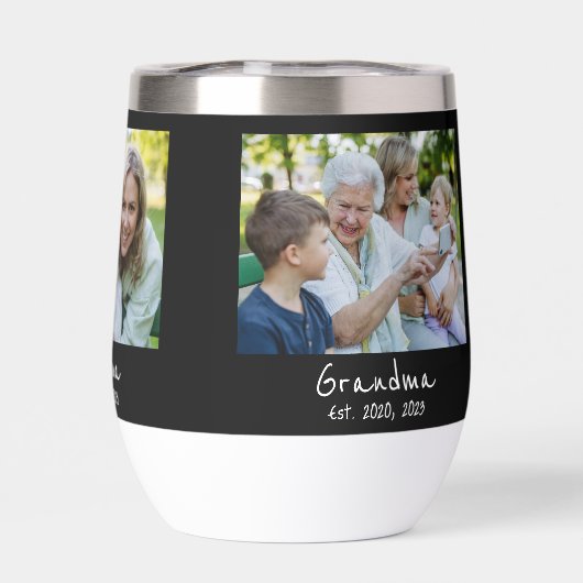 Oma hat modernes Skript Schwarz 3 Foto (Rückseite)