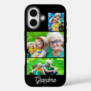 Oma hat modernes Skript Schwarz 3 Foto eingerichte iPhone 16 Hülle