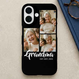 Oma hat modernes Skript Schwarz 3 Foto eingerichte iPhone 16 Hülle
