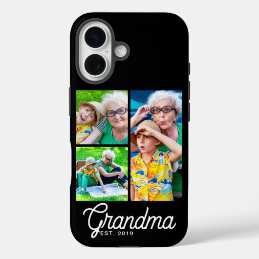Oma hat modernes Skript Schwarz 3 Foto eingerichte Case-Mate iPhone Hülle (Rückseite)