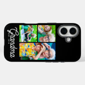 Oma hat modernes Skript Schwarz 3 Foto eingerichte Case-Mate iPhone Hülle (Rückseite (Horizontal))