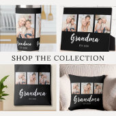 Oma hat modernes Skript Schwarz 3 Foto eingerichte Fotoplatte