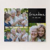Oma hat modernes Skript Schwarz 3 Foto eingerichte Puzzle (Horizontal)