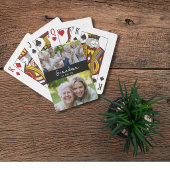 Oma hat modernes Skript Schwarz 3 Foto eingerichte Spielkarten