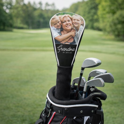 Oma hat modernes Skriptfoto eingerichtet Golf Headcover