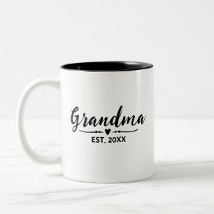Oma hat neues Oma-Geschenk etabliert Zweifarbige Tasse