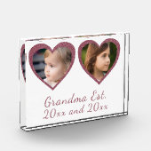 Oma hat rosa Herzen Custom Kinder Foto eingerichte (Links)