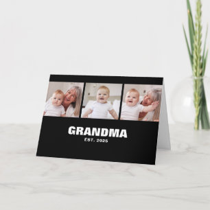 Oma hat Schwarz 3 Foto Großelterntag eingerichtet Karte
