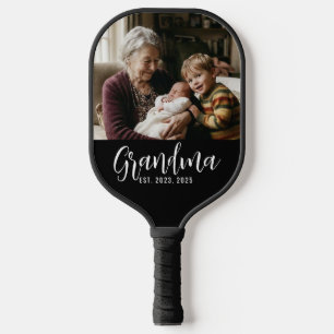 Oma hat schwarzes modernes Schriftfoto eingerichte Pickleball Schläger