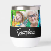 Oma hat Skript Schwarz 3 Foto Isoliert (Links)