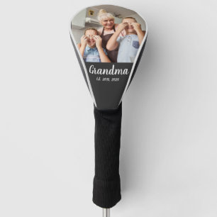 Oma hat weißes Schriftfoto eingerichtet Golf Headcover