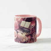 Oma Hearts Liebe Piano Tasse (VorderseiteRechts)