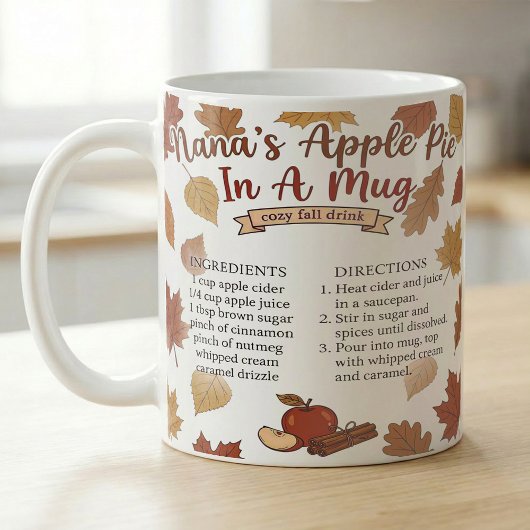 Oma Herbst-Apfelkuchen-Rezept Kaffeetasse