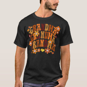 Oma Herbst Vintag Retro Groovie Hippie Fl T-Shirt