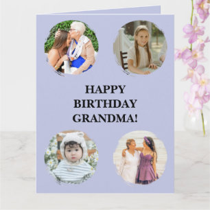 Oma Herzen Fotocollage Personalisierter Geburtstag Karte
