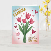 Oma-Herzen-Karte Karte (Gelbe Blume)