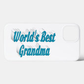 Oma Himmelblau-Typografie Case-Mate iPhone Hülle (Rückseite (Horizontal))