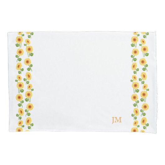 Oma hübsche Sonnenblumen Monogramm CC0293 Kissenbezug (Vorderseite)