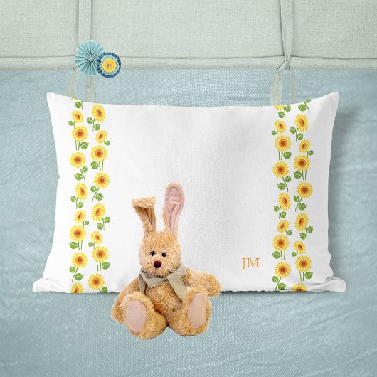 Oma hübsche Sonnenblumen Monogramm CC0293 Kissenbezug